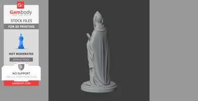 Saint Ansegisus - Devotional Statue - STL 3D Print