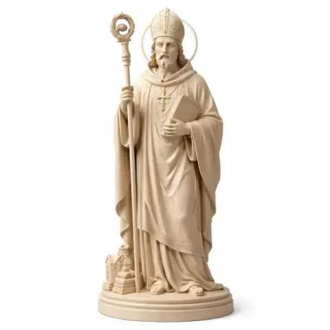 Saint Ansegisus - Devotional Statue - STL 3D Print