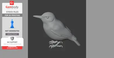 Bahama nuthatch - Prehistoric Animal STL