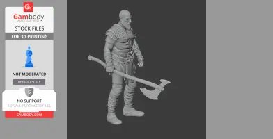 Kratos God of War Figurine - Character Figure STL