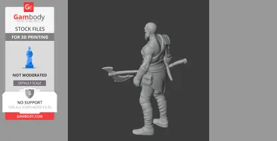 Kratos God of War Figurine - Character Figure STL