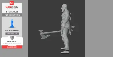 Kratos God of War Figurine - Character Figure STL