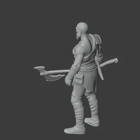 Kratos God of War Figurine - Character Figure STL
