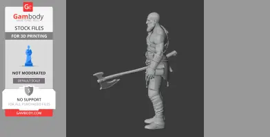 Kratos God of War Figurine - Character Figure STL