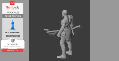Kratos God of War Figurine - Character Figure STL