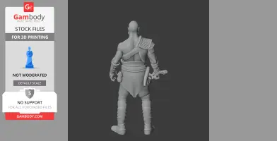 Kratos God of War Figurine - Character Figure STL
