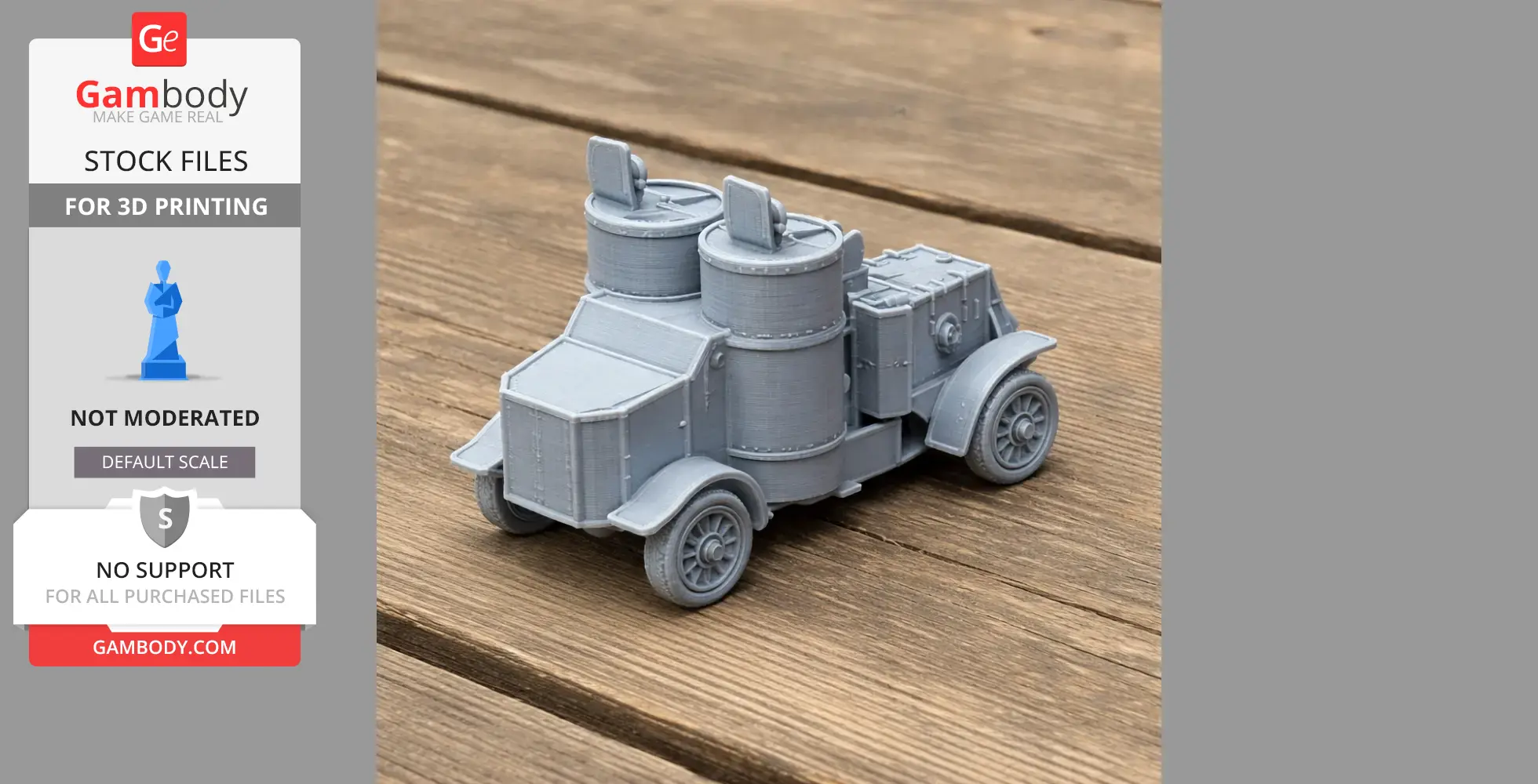 Austin armoured car - Tank Model STL