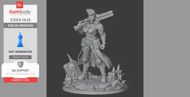 Harlowe Borderlands 4 - Character Figure STL