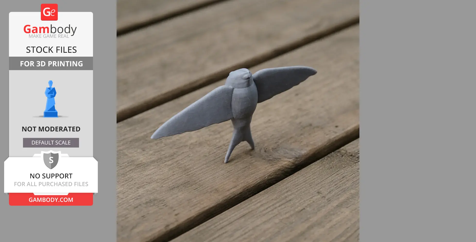 Bahama swallow - Prehistoric Animal STL