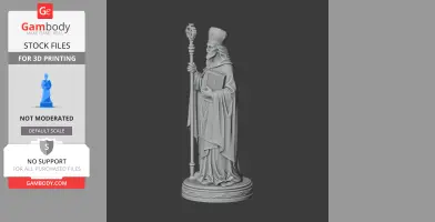 Saint Ansgar - Devotional Statue - STL 3D Print