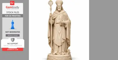 Saint Ansgar - Devotional Statue - STL 3D Print