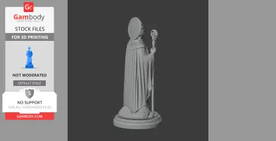 Saint Ansovinus - Devotional Statue - STL 3D Print