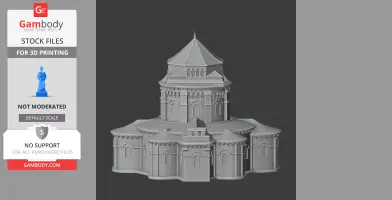 Detailed 3D model of the Diocese of Nevers with intricate architectural elements.