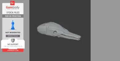 Spotted Gar Skull - Skull Replica STL