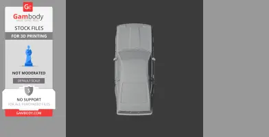 Top view of a 3D model of a Buick Skyhawk car for 3D printing.