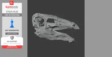 Stegouros Skull - Skull Replica STL