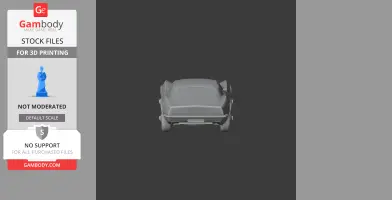 3D model of a Chevrolet Astrovette from the rear, suitable for 3D printing.