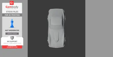 Top view of a 3D model of a Chevrolet Astrovette, designed for 3D printing, shown in gray.
