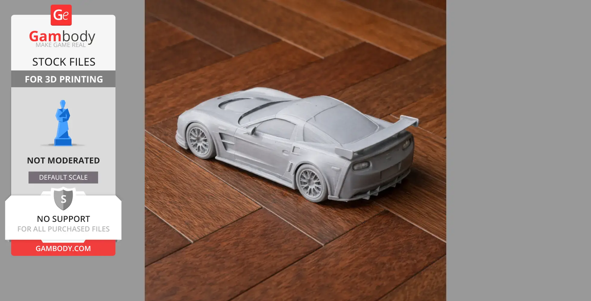 Chevrolet Corvette (C6) - Scale Vehicle STL