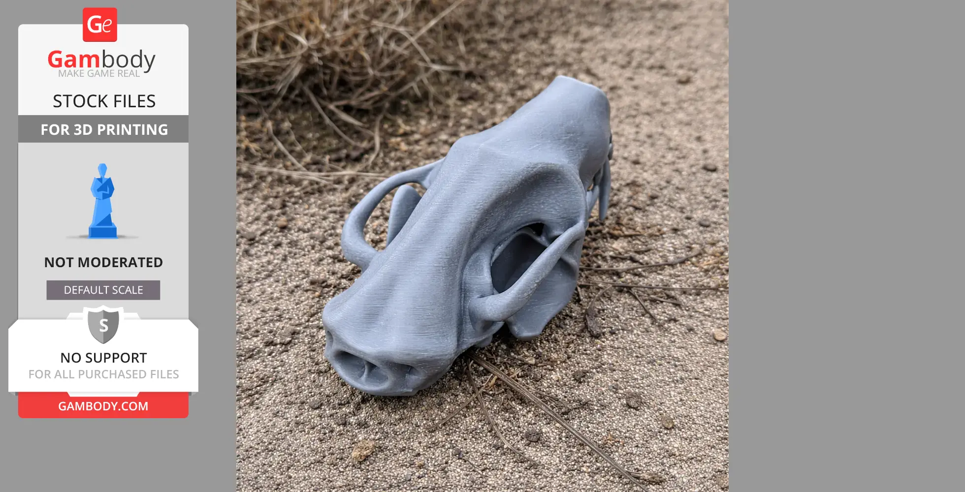 Striped Skunk Skull - Skull Replica STL