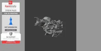 A 3D model of a detailed Stygimoloch skull for 3D printing.