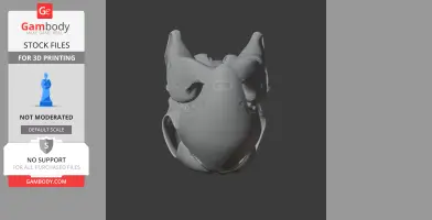3D model of a sulphur-crested cockatoo skull, showcasing detailed beak and cranial structure.