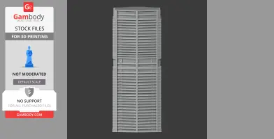 3D model of a modern skyscraper with a grid-like facade, designed for 3D printing.