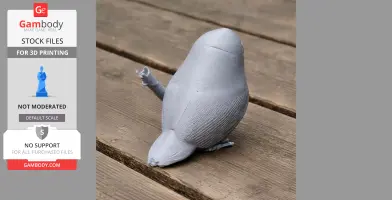 Bahian mouse-colored tapaculo - Prehistoric Animal STL