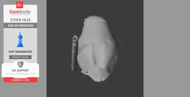 Bahian mouse-colored tapaculo - Prehistoric Animal STL