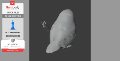 Bahian mouse-colored tapaculo - Prehistoric Animal STL