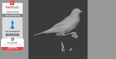 Baikal bush warbler - Prehistoric Animal STL