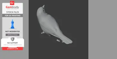 Baikal bush warbler - Prehistoric Animal STL