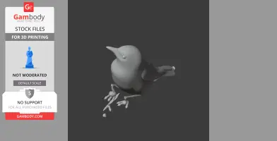 Baikal bush warbler - Prehistoric Animal STL
