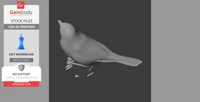 Baikal bush warbler - Prehistoric Animal STL