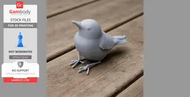 Baikal bush warbler - Prehistoric Animal STL