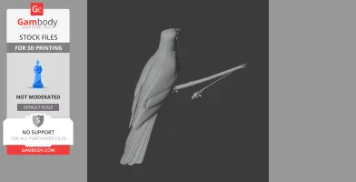 Baird's trogon - Prehistoric Animal STL
