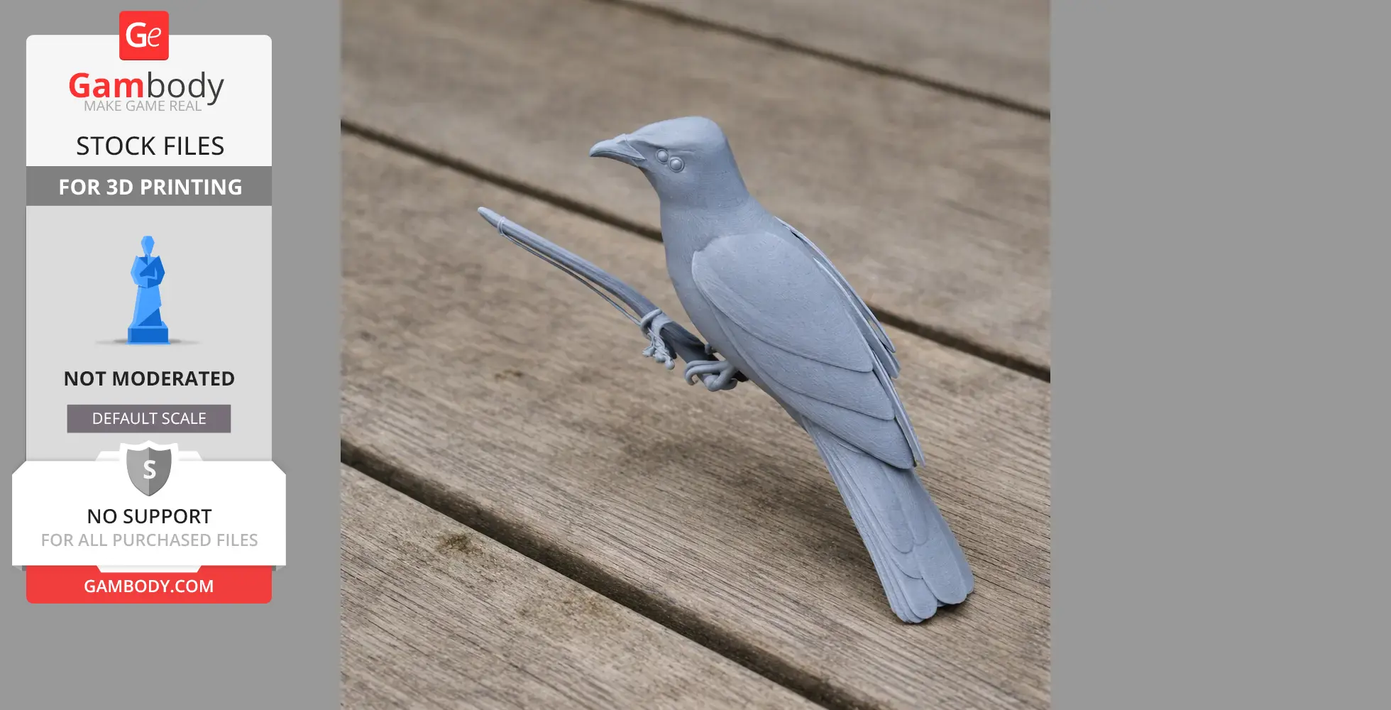 Baird's trogon - Prehistoric Animal STL