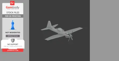 3D model of a propeller aircraft, titled Cranfield A1 Eagle, for 3D printing.