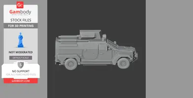 A 3D model of a detailed ILGAZ II 4x4 armored vehicle for 3D printing.
