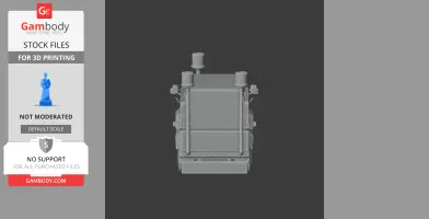 Top view of a 3D model of a Land Rover Tangi tank, shown in a gray STL file preview.