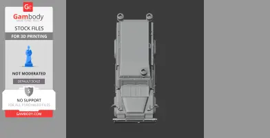 Top view of a detailed 3D model of a Land Rover Tangi Tank, designed for 3D printing.