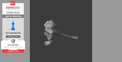 A 3D model of a Lizard Doggo from 'Satisfactory,' ready for 3D printing.