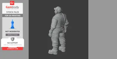A 3D model of a standing character in work gear, featuring boots, gloves, and a cap.