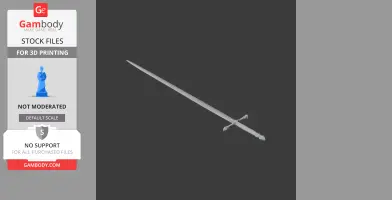 A detailed 3D model of the Alucard Sword from Castlevania, designed as a cosplay prop.