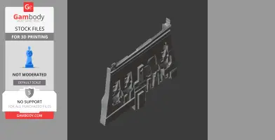 3D model of Abu Simbel's facade with detailed carvings for printing.