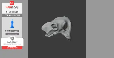 3D model of a Syncerus antiquus skull, detailed and ready for 3D printing.
