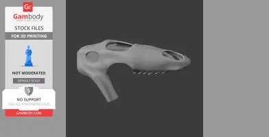 3D model of a Taniwhasaurus skull replica, showcasing smooth contours and hollow eye sockets.