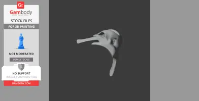 3D model of a Taniwhasaurus skull, suitable for 3D printing.