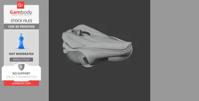 3D model of a Tawny Frogmouth skull, showcasing intricate bone structure for printing.