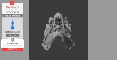 3D model of a Teratophoneus skull with detailed teeth and bone structure, front view.